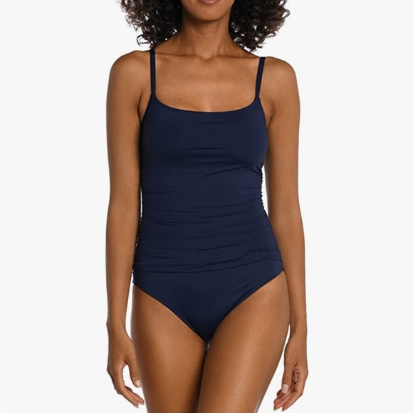 La Blanca Swim Island Goddess Rouched Body Lingerie Mio One Piece Swimsuit Size Poshmark